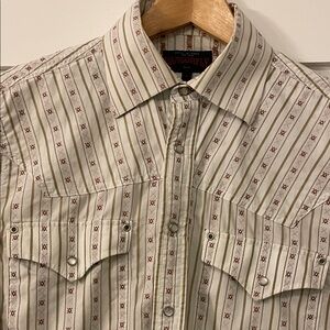 Rock’n’Roll Vision Dragonfly Men's Short Sleeve Patterned Shirt with Snaps